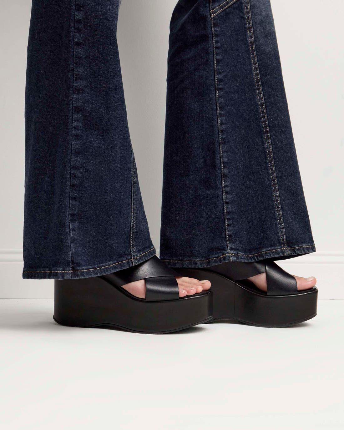 Sandalias altas Eloisa en piel lisa