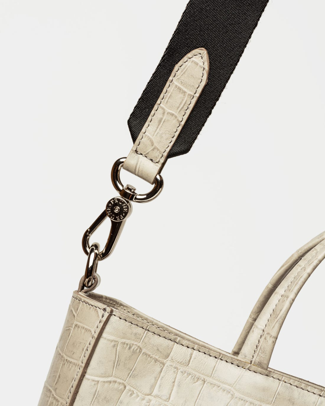 Bolso Shopper The Circle en piel de cocodrilo