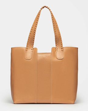 Bolso de compras trenzado en suave cuero vegetal