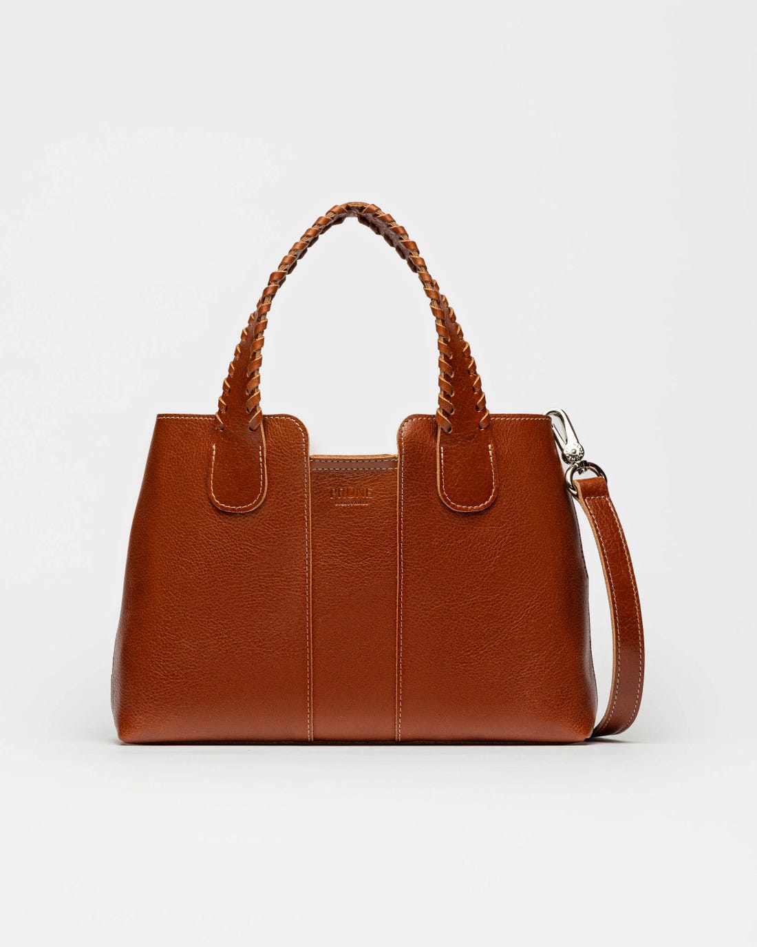 Bolso Braided en piel sintética lisa