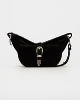 Bandolera Bambu en cuero gamuza