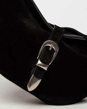 Bandolera Bambu en cuero gamuza