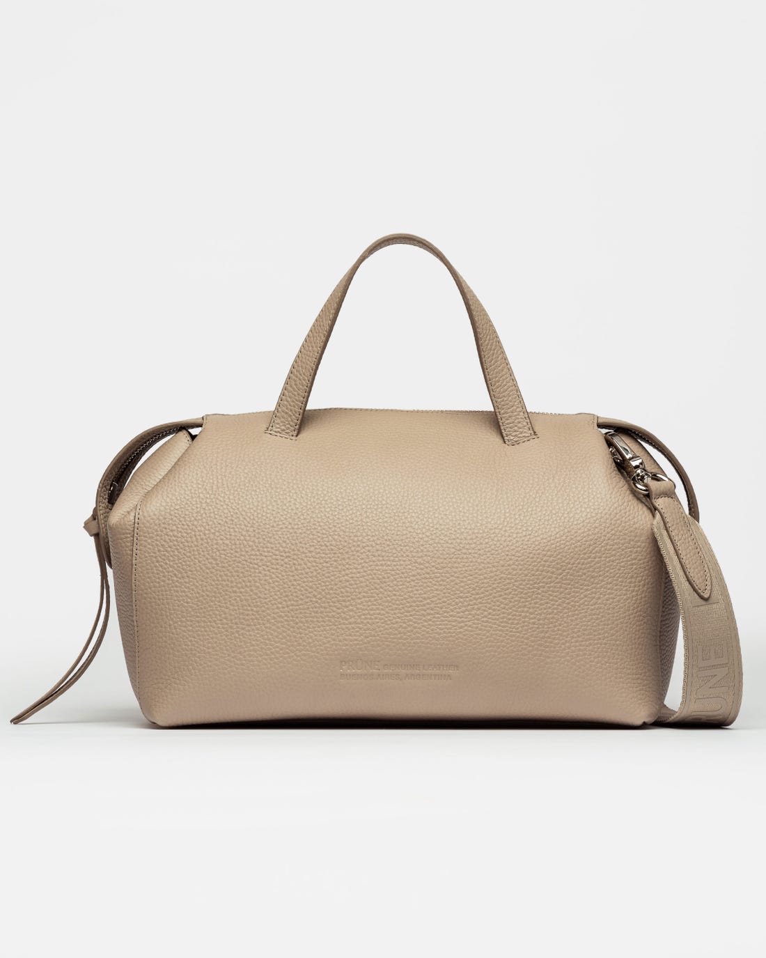 Bolso de mano estilo resort en piel granulada