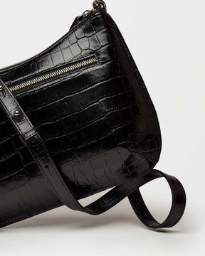 Bandolera Mia en cuero croco