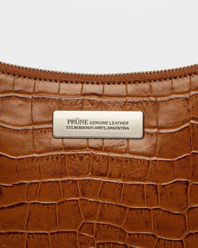 Bandolera de Mia en piel de cocodrilo