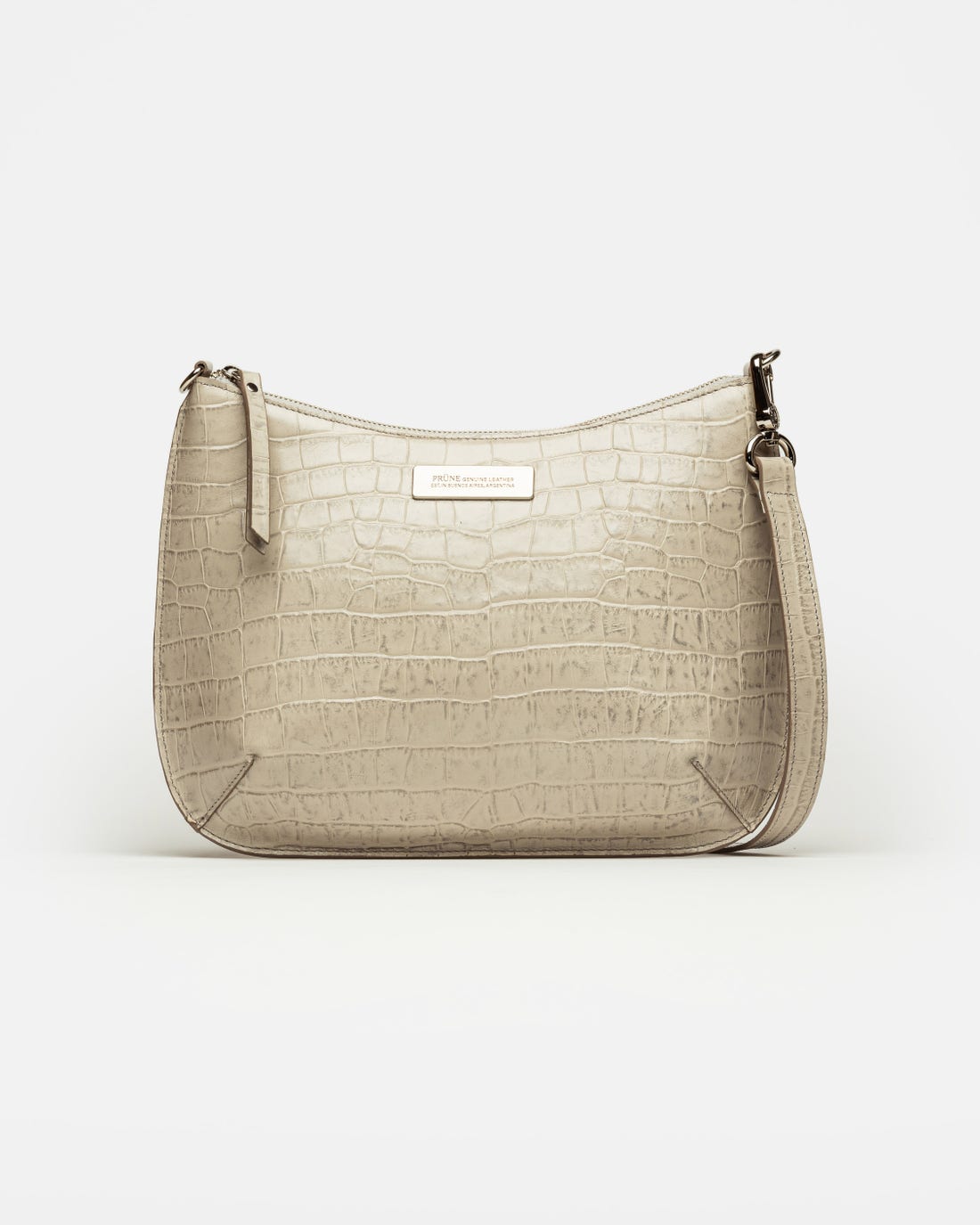 Bandolera de Mia en piel de cocodrilo