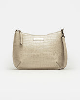 Bandolera de Mia en piel de cocodrilo