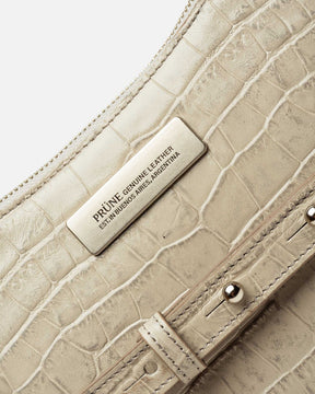 Bandolera de Mia en piel de cocodrilo