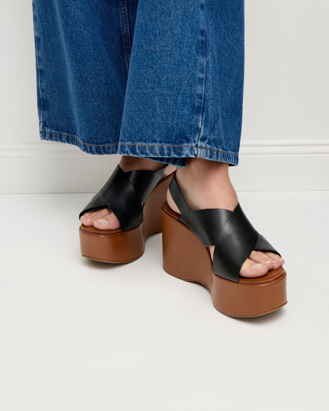 Sandalias altas Eloisa en piel lisa