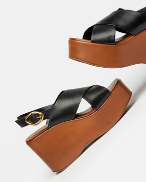 Sandalias altas Eloisa en piel lisa