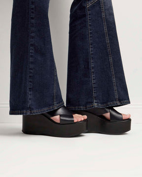 Sandalias altas Eloisa en piel lisa