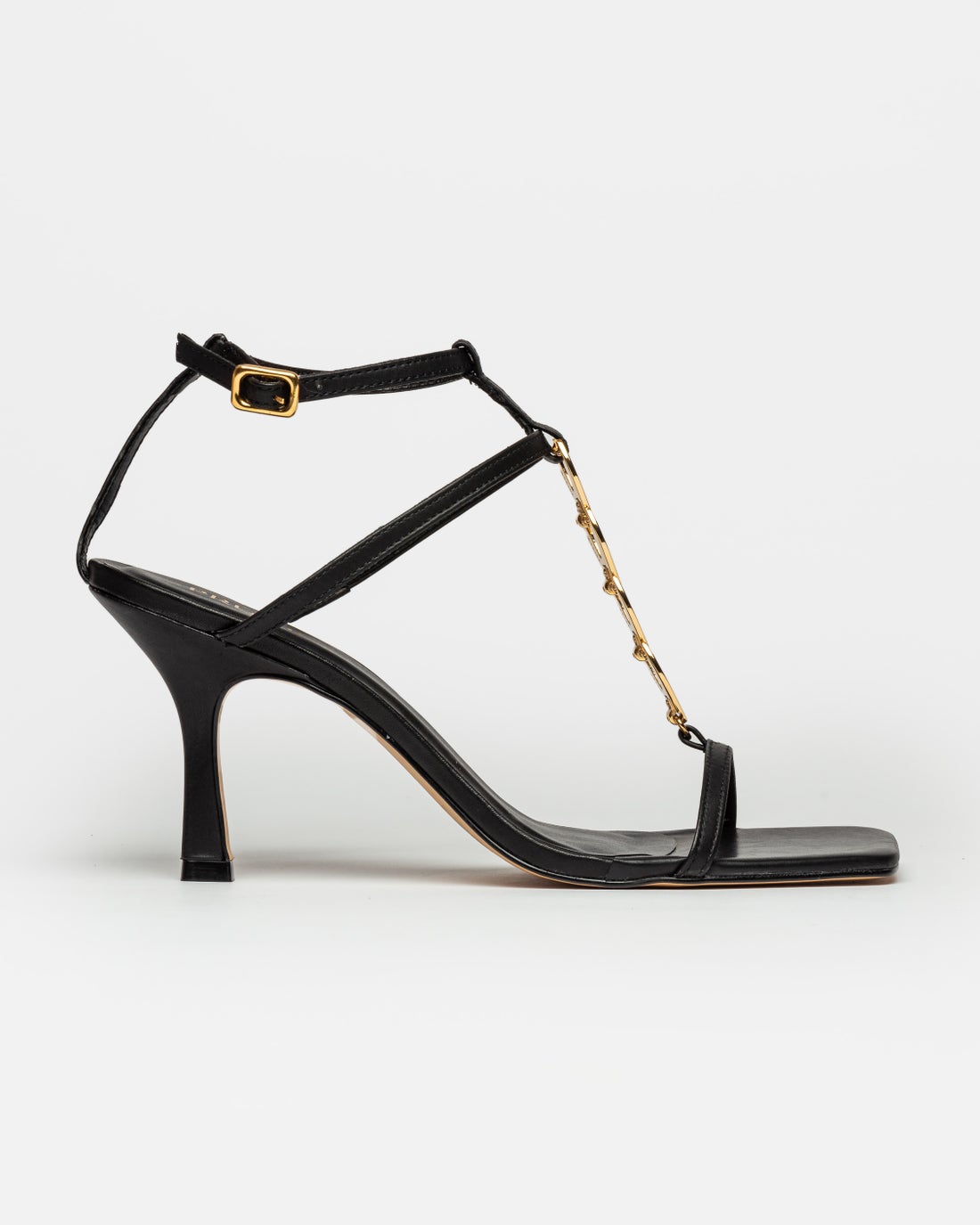 Sandalias altas Goldie de piel lisa