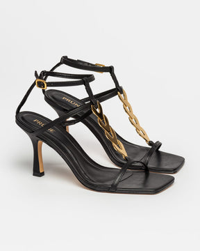 Sandalias altas Goldie de piel lisa